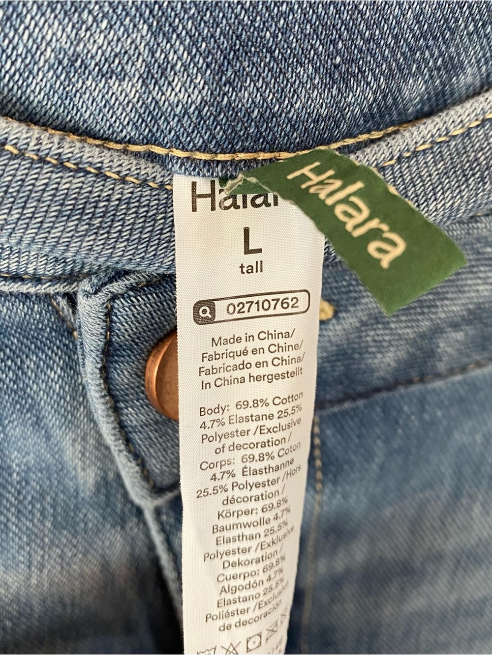 HALARA NWT large-tall Wide-Leg Jeans in Medium Blue Wash - Picture 6 of 8